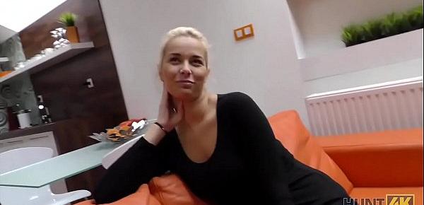 HUNT4K. Die blauäugige Miss Dream Nikky ist nicht gegen Abholung und Sex mit Fremden
